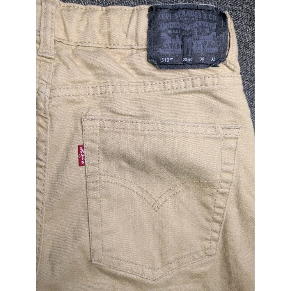 LEVI'S 510 SKINNY JEANS MEN'S 30x32 KHAKI TAN STRETCH DENIM SLIM CASUAL PANTS